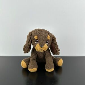 Russ RARE Luv Pets Farfel Puppy Dog 5” Chocolate Brown Tan Plush Luv Pet HTF